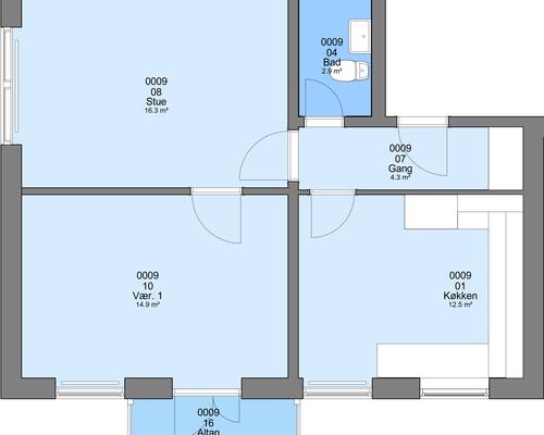 2 værelses lejlighed i Tarm