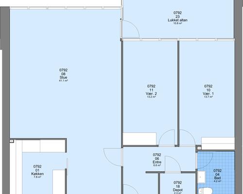 3 værelses lejlighed i Skive