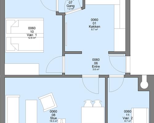 3 værelses lejlighed i Skive