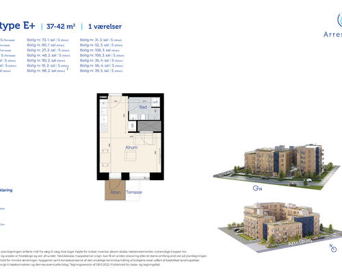 1 værelses lejlighed i Risskov