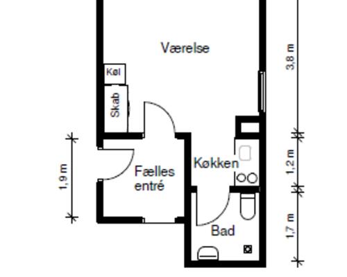 Studiebolig i Aalborg Øst med mulighed for husdyr