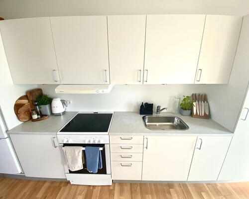 Indbydende 2-værelses lejlighed tæt på vandet