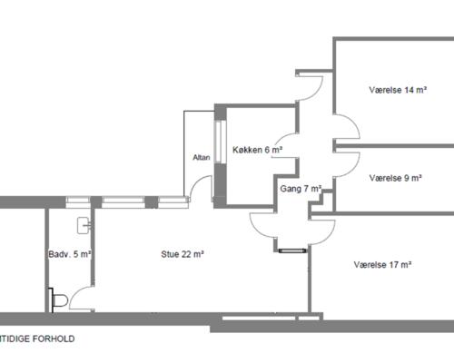 Stor og lys 4-værelses lejlighed med altan midt i Horsens