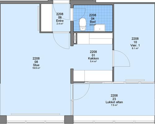 2 værelses lejlighed i Ringsted