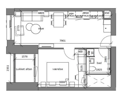 2 værelses lejlighed i Frederikssund