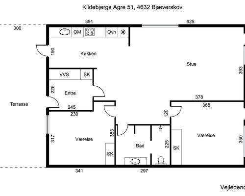 3 værelses hus i Bjæverskov