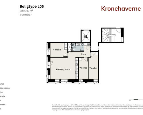 4 værelses lejlighed i København S