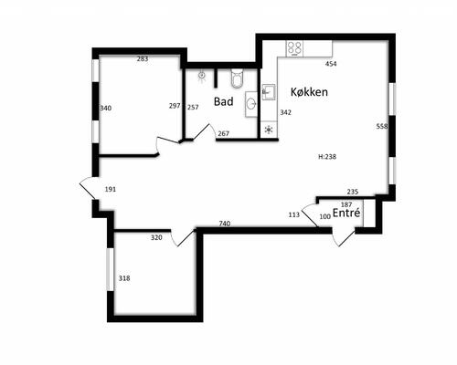 3 værelses lejlighed i Næstved