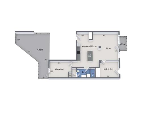 3 værelses lejlighed i Århus C