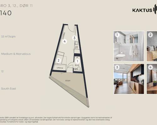 1 værelses lejlighed i København V