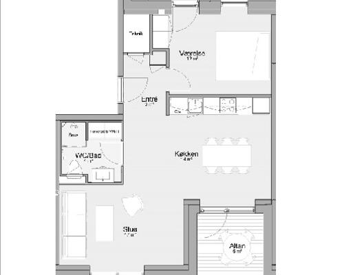 2 værelses lejlighed i Årslev