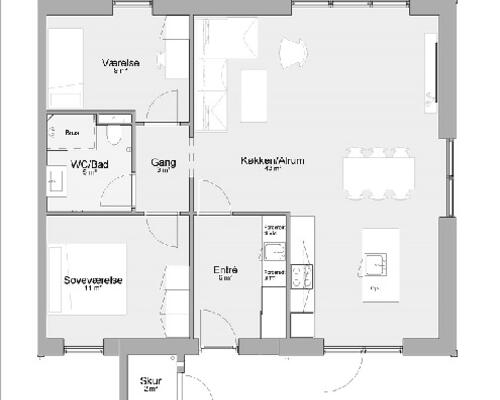 3 værelses hus i Årslev