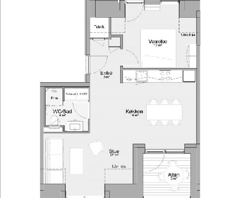 2 værelses lejlighed i Årslev