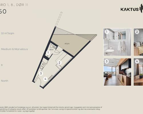 1 værelses lejlighed i København V