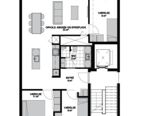 4 værelses lejlighed i Risskov