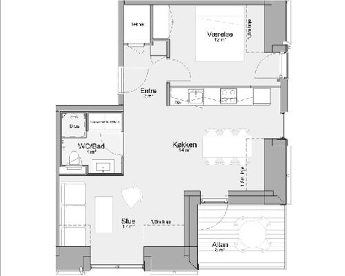 2 værelses lejlighed i Årslev