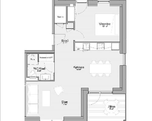 2 værelses lejlighed i Årslev