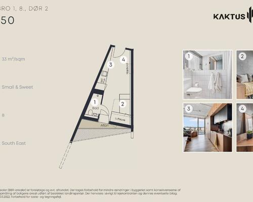 1 værelses lejlighed i København V