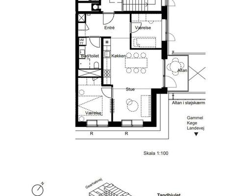 2 værelses lejlighed i Valby