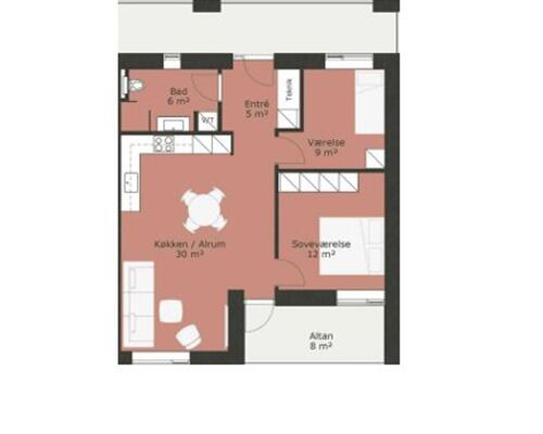 2 værelses lejlighed i Herning