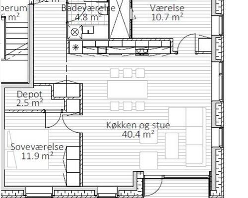 2 værelses lejlighed i Odense C