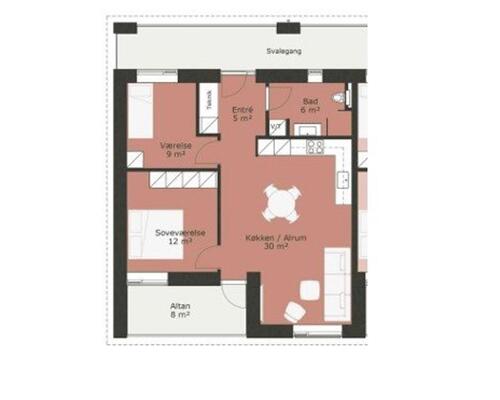 2 værelses lejlighed i Herning