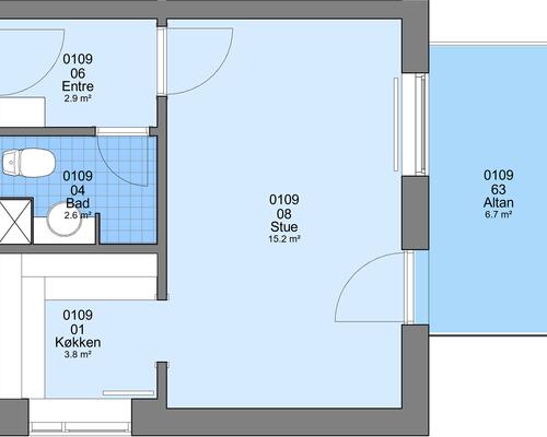 1 værelses lejlighed i Thisted