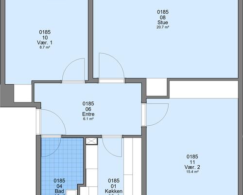 3 værelses lejlighed i Viborg