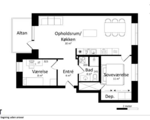 Flot nyopført 3-værelses i Strandhusene