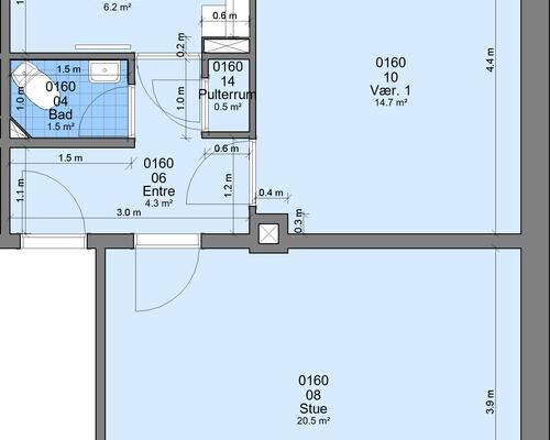2 værelses lejlighed i Randers