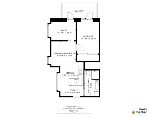 2 værelses lejlighed i Nordhavn