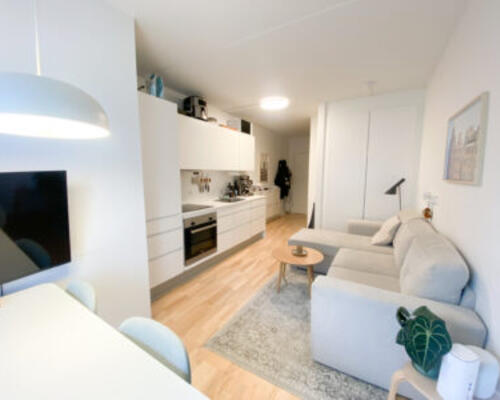 Lækker møbleret 2-værelses lejlighed med stor altan