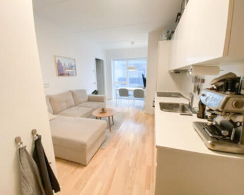 Lækker møbleret 2-værelses lejlighed med stor altan