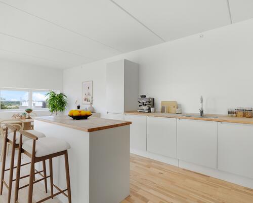 Dejligt køkkenalrum med udgang til altan