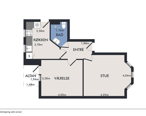3 værelses lejlighed i Aalborg