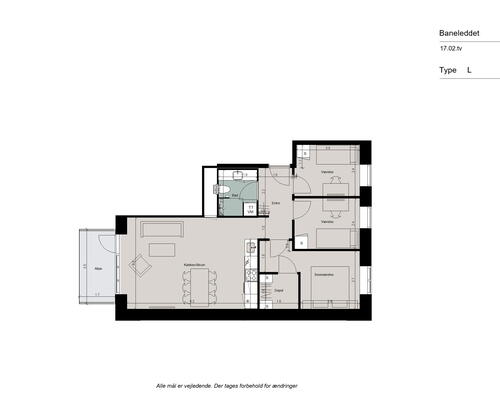 God 4-værelses lejlighed med altan, lyst køkken-alrum og alt i hårde hvidevarer - Ingen bindingsperiode!
