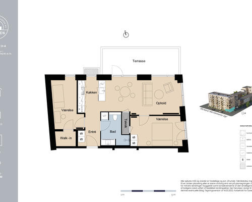 3 værelses lejlighed i København S