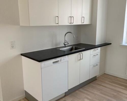 Stor nyere 3. værelses med altan udover paraplyerne