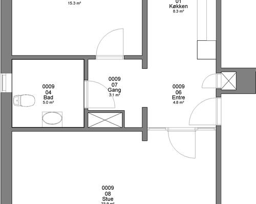 2 værelses lejlighed i Haderslev