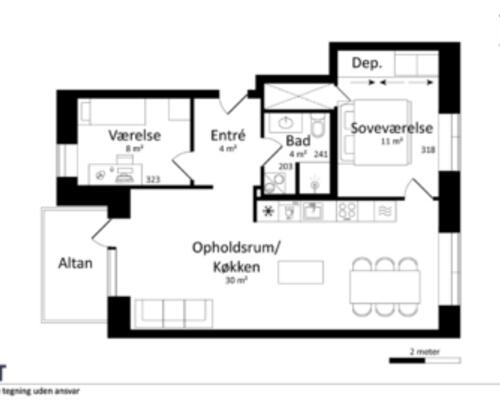Flot nyopført 3-værelses i Strandhusene