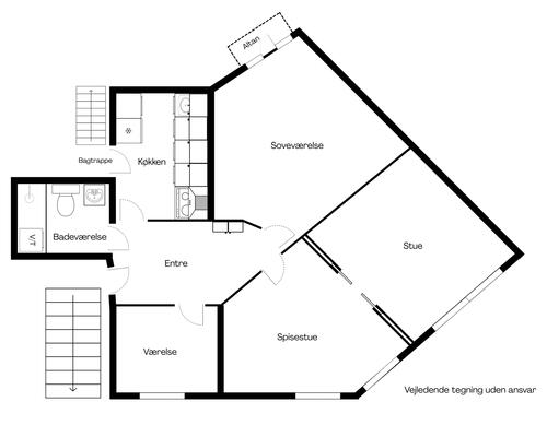 4 værelses lejlighed i Randers