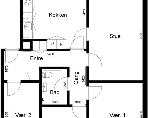 4 værelses lejlighed i Ringe