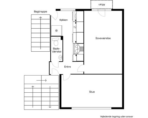 2 værelses lejlighed i Randers NV