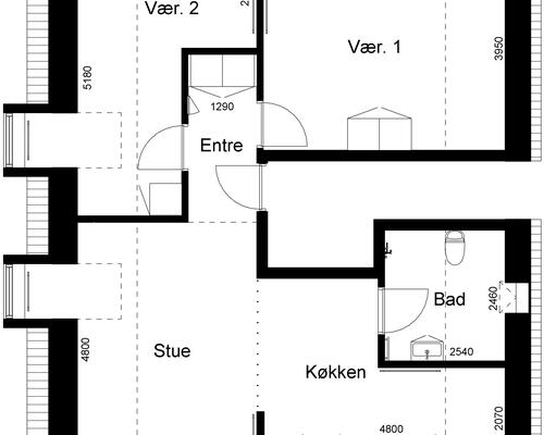 3 værelses lejlighed i Ribe