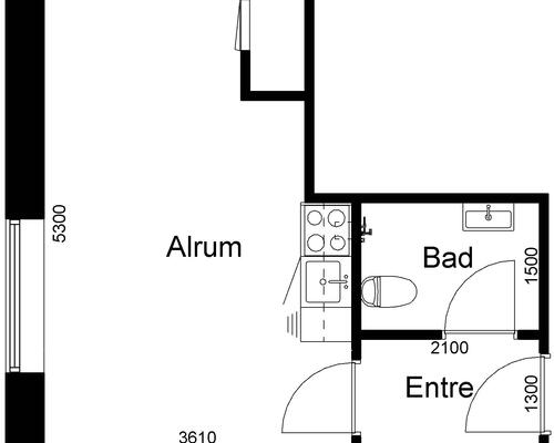 1 værelses lejlighed i Bjerringbro