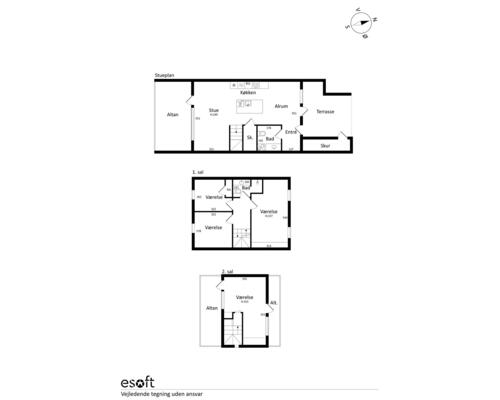 5 værelses rækkehus på 135 m²