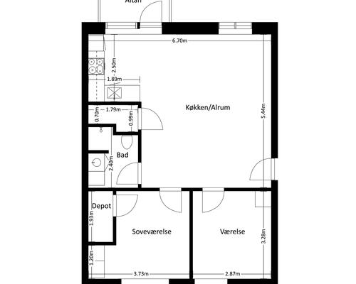 3 værelses lejlighed i Frederikssund