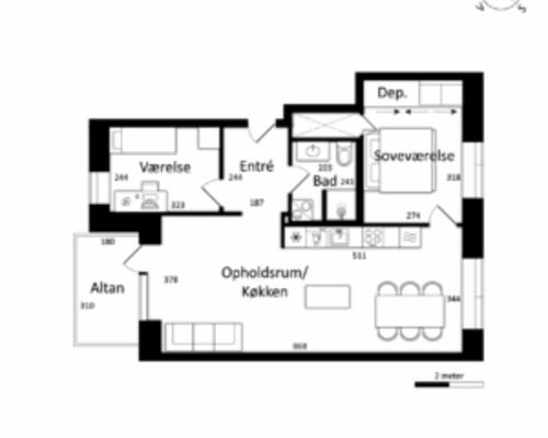 Flot nyopført 3-værelses i Strandhusene