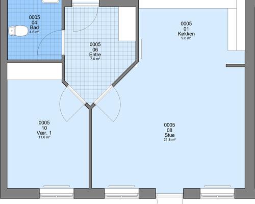 2 værelses lejlighed i Oksbøl