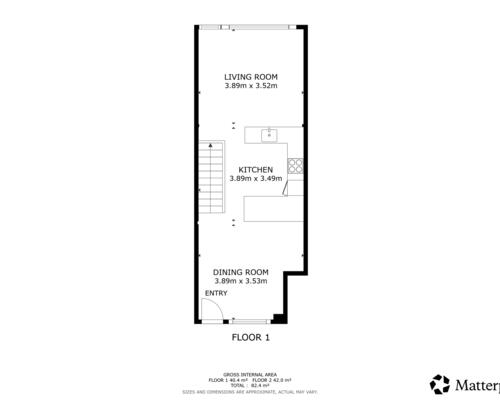 2 værelses lejlighed i København S